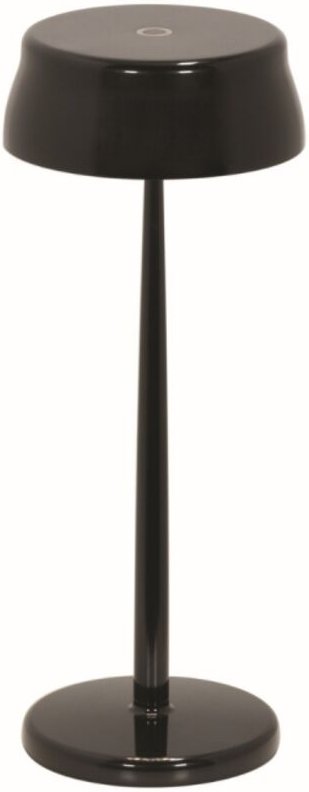 Zafferano Sister Light Wi-Fi Smart LED-Tischlampe, Perlschwarz, wiederaufladbar und dimmbar – 2200-2700-3000-4000 K, 3,2...