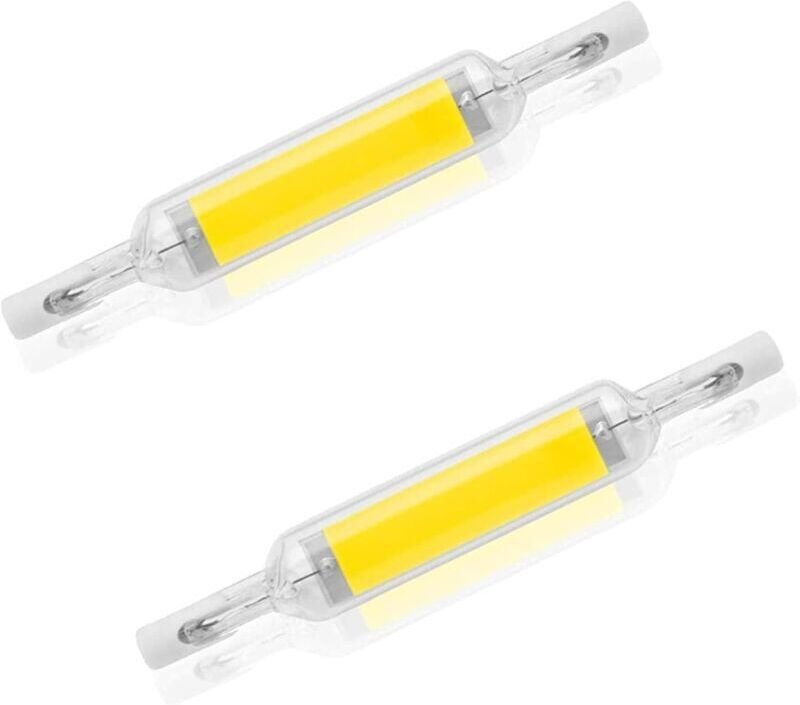 2er-Pack 10 W 78 mm R7S LED-Glühbirnen, dimmbar, Kaltweiß 6000–6500 K, 100 W Halogen J78-Ersatz, doppelseitiges R7S-Sock...