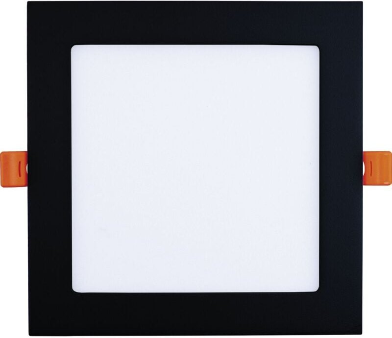 Led Spot - Einbaustrahler 15W 3000K warmweiß ohne Led-Punkte - Led Deckenspot 172x172mm, schwarz 230V