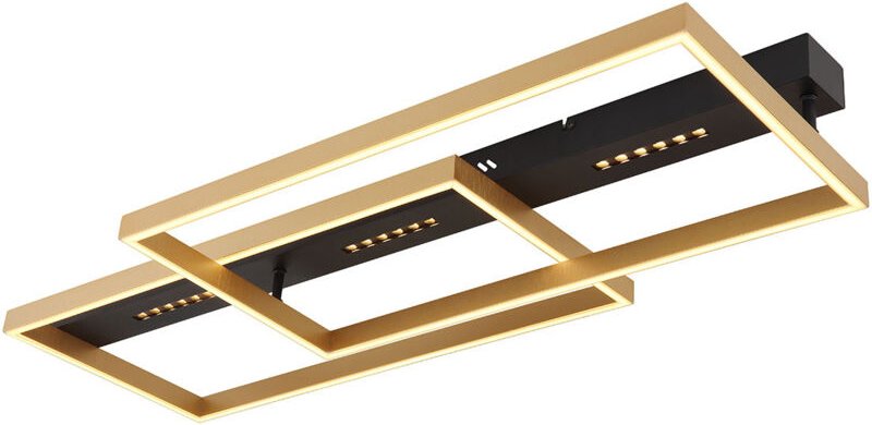 Thumbnail - Globo - Deckenleuchte led Deckenlampe Wohnzimmerlampe Metall Gold Stufenschalter l 90 cm