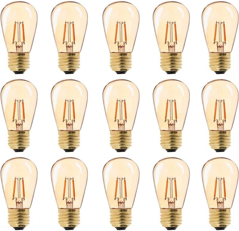 LED-Glühbirne E27 im Vintage-Stil, ST45, leicht zu 1 w = 10 w, Glühlampen, superwarmweiß 2200 k, E27-Nachttischlampenbir...