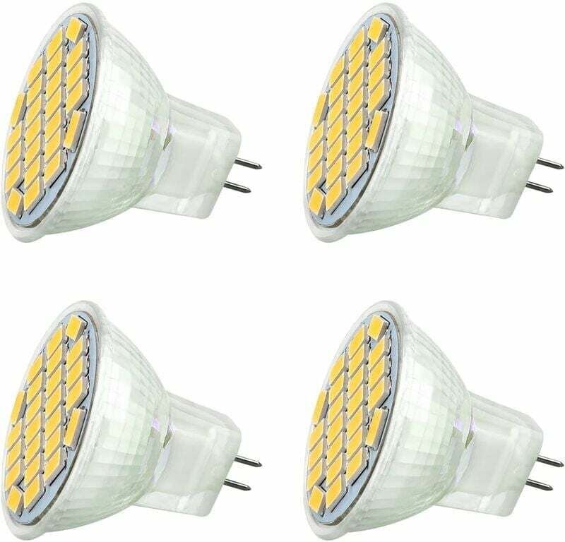 MR11 GU4 12V LED 3W Warmweiß 3000K, 350LM, 120° 35mm MR11 30W Halogenäquivalent, AC DC 24V 12V GU4 Einbau-LED-Spot für K...