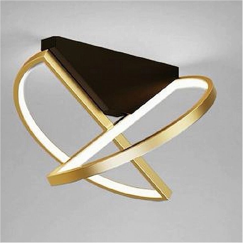 Trade Shop Traesio - Trade Shop - led Deckenleuchte 44 Watt Gold Modernes Design Deckenlampe Kaltes Licht 50438 -