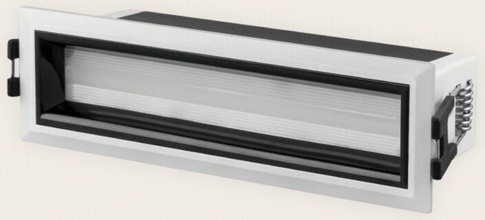 Ledkia - led Einbaustrahler Lineal 7W Neale CRI90 Schnitt 140x35 mm 3000K Weiß / Schwarz Warmweiß