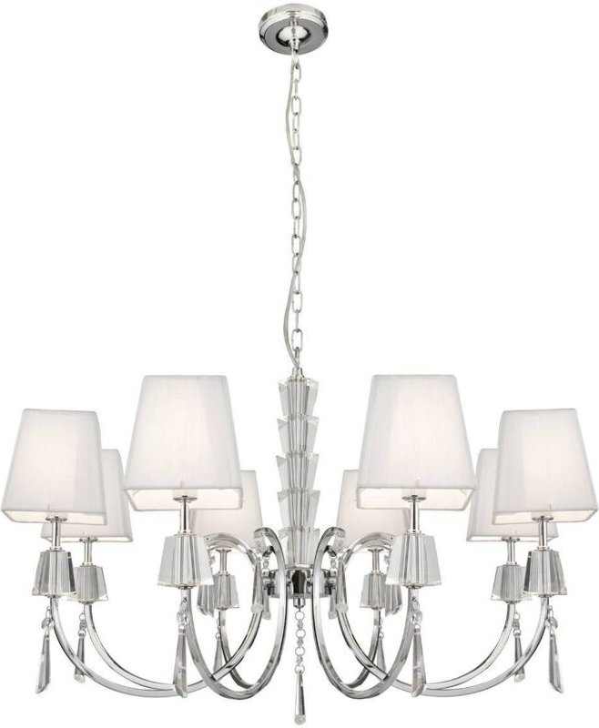 Searchlight Portico - 8 Leichte mehrarmige Kronleuchter Chromoberfläche, G9