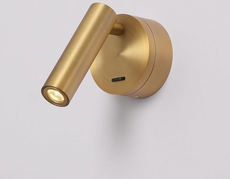 CCYKXA Nachttischlampe mit Schalter, 3-W-LED, 3000 K warmweiß, verstellbare Wandleuchte für den Innenbereich (Schlaf- od...