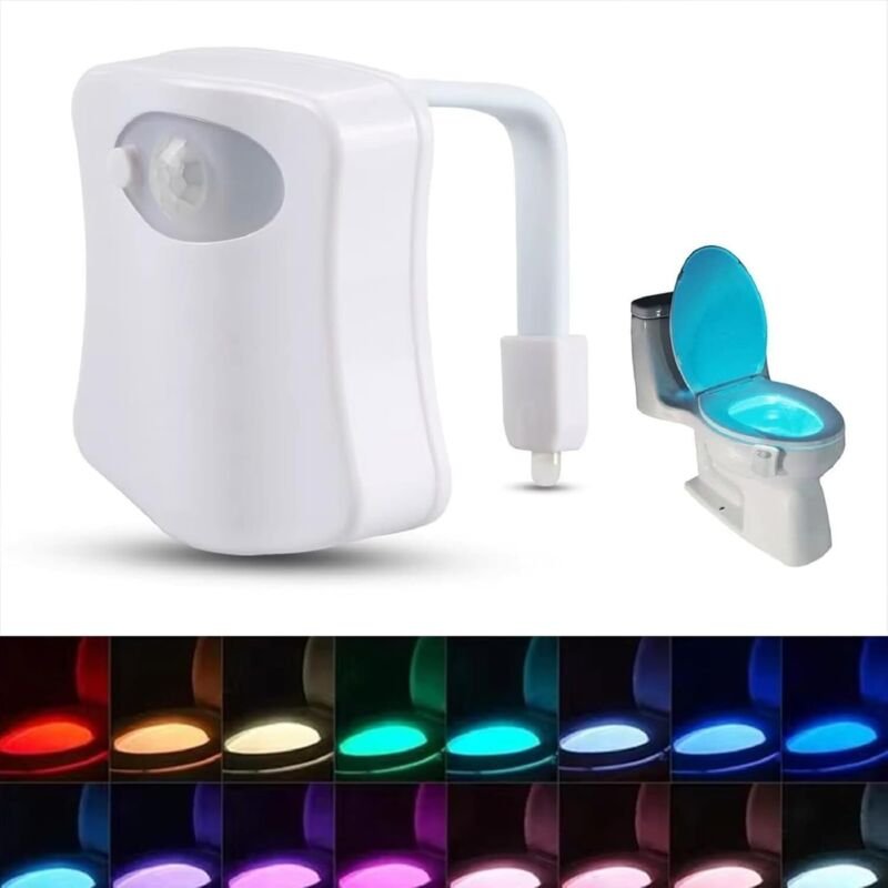 LED Toilettenlicht,Toilette Licht WC-Nachtlicht,Toilettenschüssel Nachtlicht,16 Farben Toilettenlicht mit Bewegungsmelde...