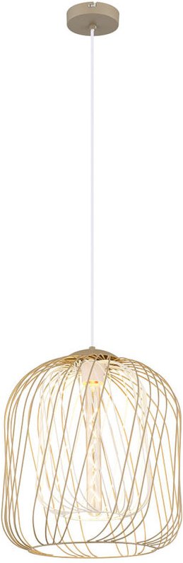 Globo Lighting - Pendelleuchte Hängelampe Deckenleuchte Esszimmerlampe Metall sandfarben d 35 cm