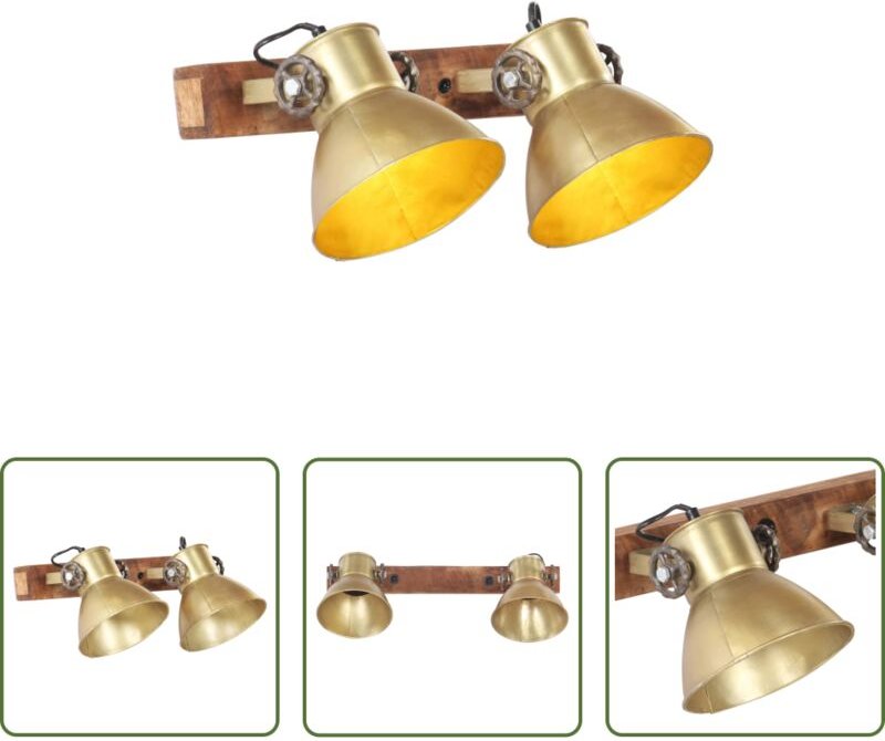 vidaXL Messing - Wandlampe Industriestil Messing 45x25 cm E27
