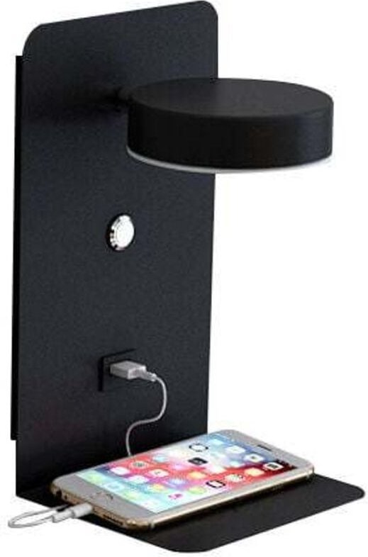 Schlafzimmer Wandlampe Nachttischlampe einfache kreative Leselampe ohne Verkabelung LED-Lampe mit USB-Buchse