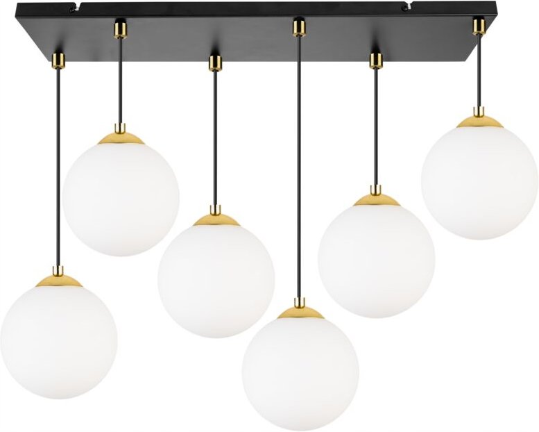 Hängende Deckenleuchte, Plafon, Kugel, Goldchrom, LED