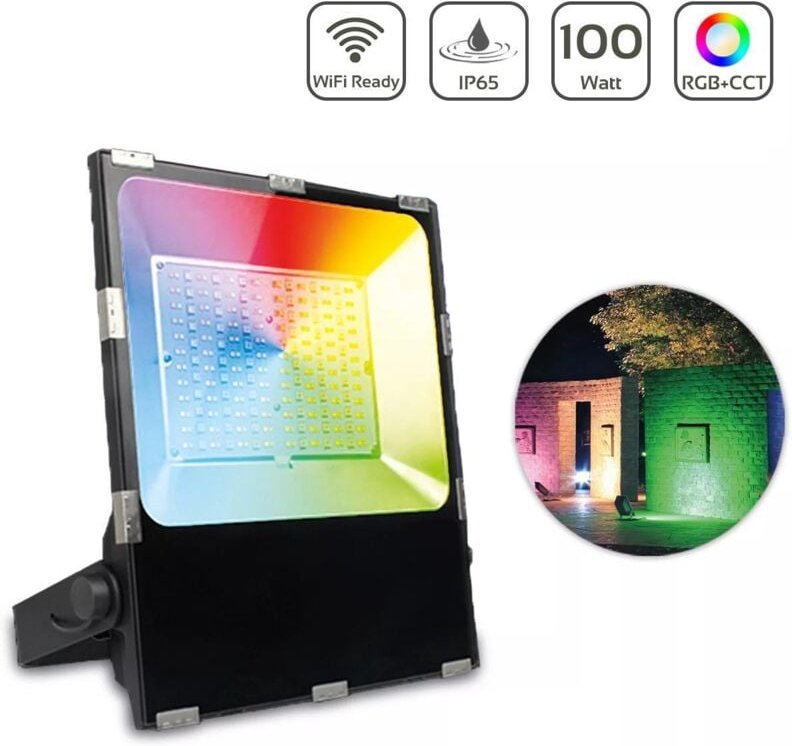 MiBoxer RGB+CCT LED Außenstrahler WiFi Farbwechsel Fluter - Ausführung: 100W FUTT07