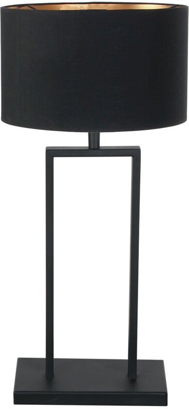 Tischlampe - Stang - schwarz - leinen metall - ø - Steinhauer