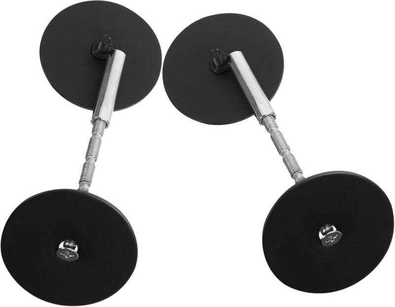 Set mit 2 runden Abdeckplatten aus schwarzem Edelstahl, 50-mm-Türschlosslochabdeckungen, Lochstopfen für Panzer- und Hol...