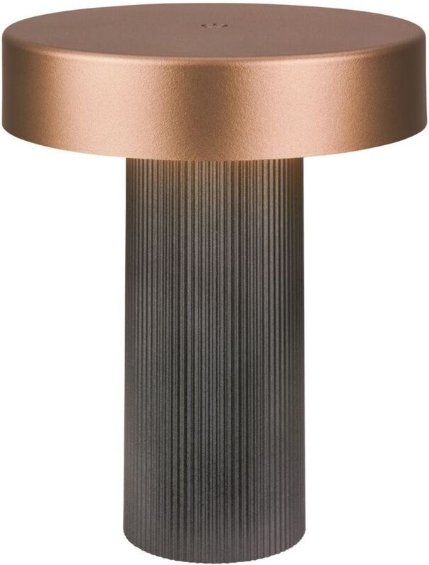 Briloner LED Tischlampe Kabellos 16x20cm 3W 300lm 2700K Warmweiß Dimmbar Anthrazit metallic - Tischleuchte Wohnzimmer Sc...