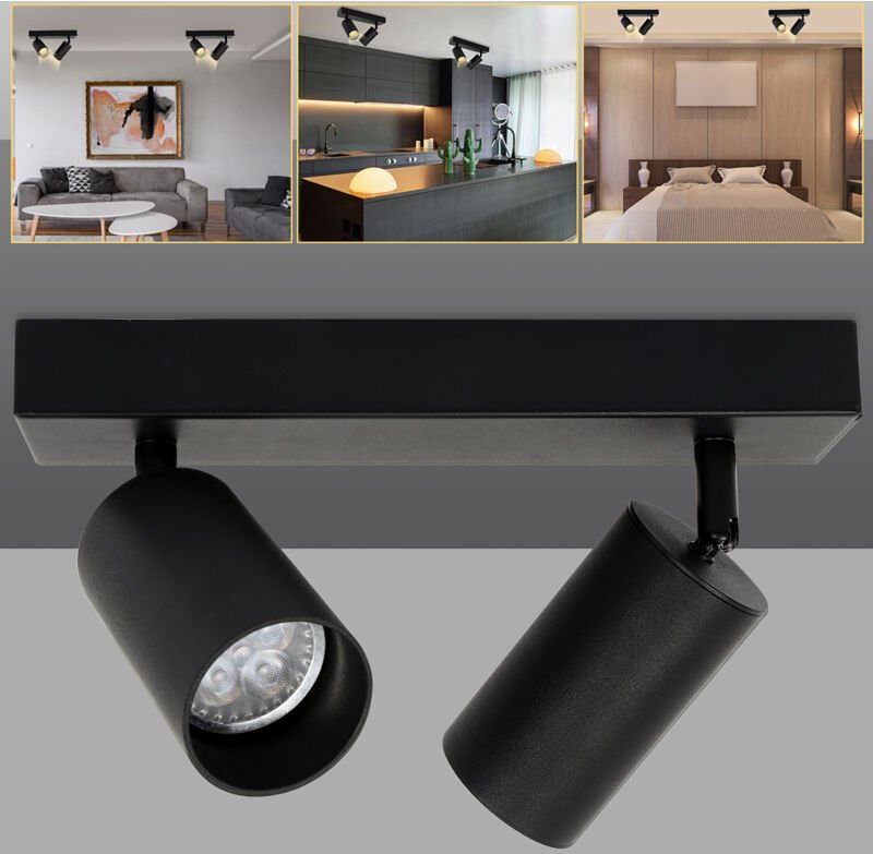 Randaco LED Spotleuchte Deckenstrahler schwenkbar Deckenleuchte Wandleuchte für Wohnzimmer, Küche, Esszimmer Einzelkopfs...