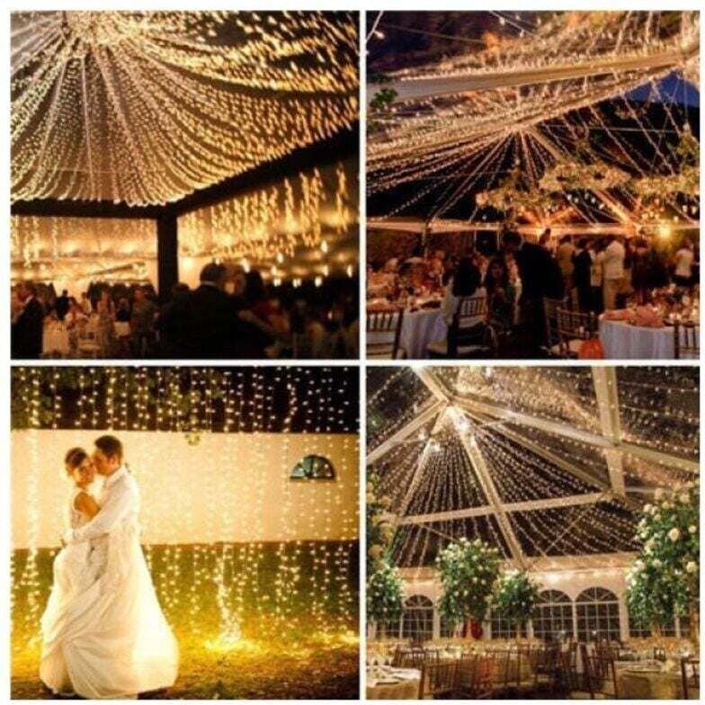 Lichterkette für draußen und drinnen, 100 m, 600 LEDs, Weihnachtsbaum-Lichterkette mit Steckermodi, wasserdichte Weihnac...