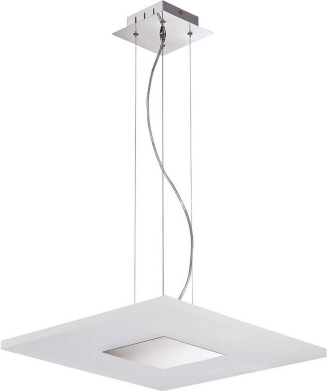 Inspired Mantra Notte Pendelleuchte, 28 W, quadratisch, 3000 K, 1700 lm, poliertes Chrom/mattiertes Acryl, 3 Jahre Garan...