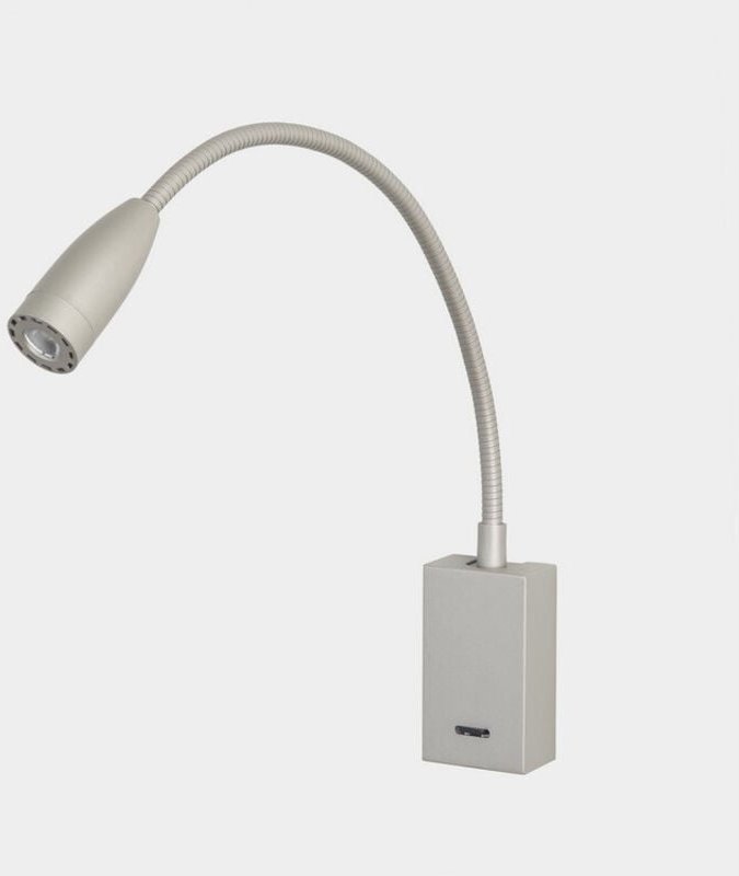 Leds-c4 - leds C4 Rechteckiges LED-Leselicht Verstellbarer Arm Satin Nickel IP20 2.2W 3000K