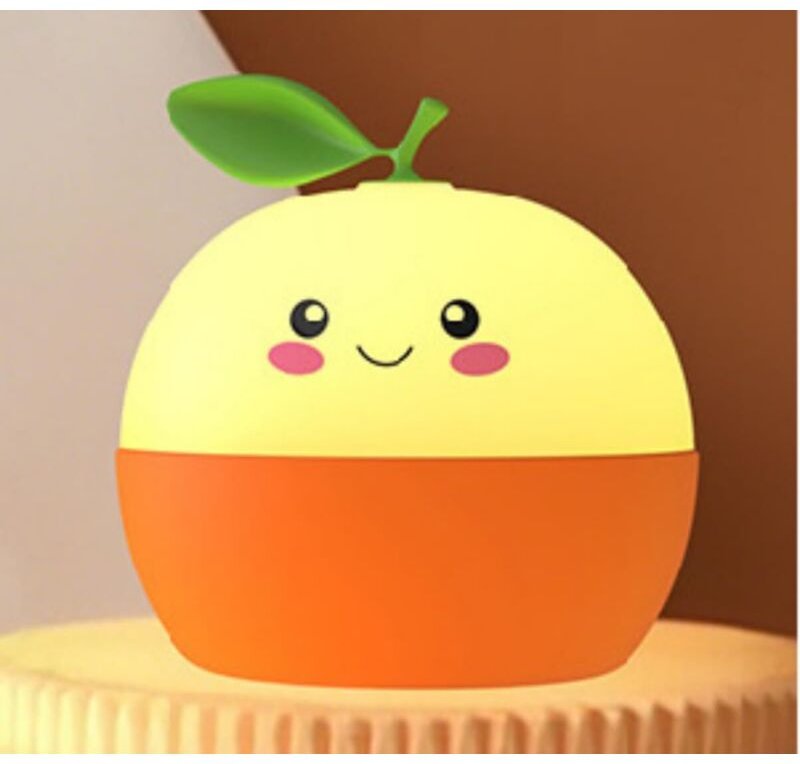 Orangefarbenes Nachtlicht, niedliches orangefarbenes Schlaflicht, Kindernachtlicht, bezaubernde Beleuchtung für das Kind...