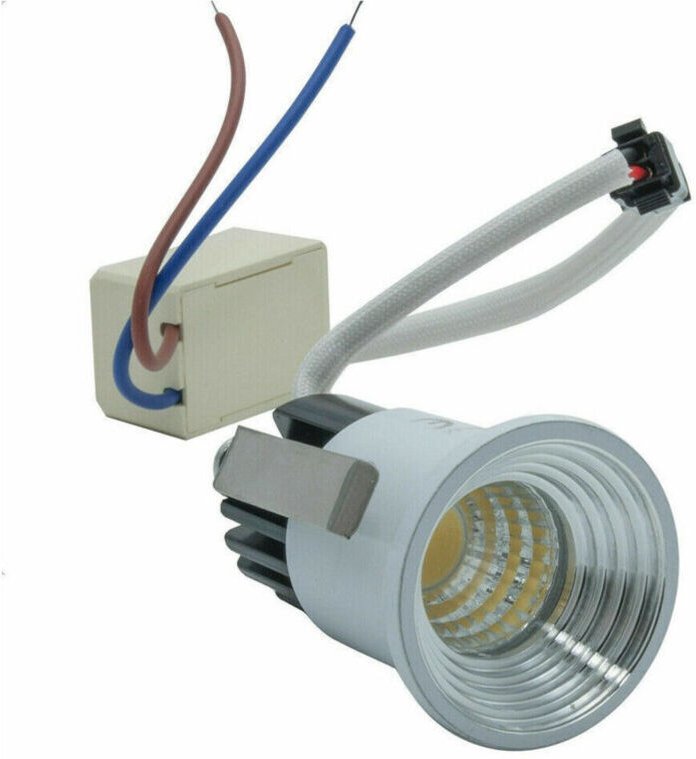 Ymyny - 3W Mini-COB-Einbaustrahler mit weißem Rand, warmes und kühles natürliches Licht - -Kaltweiß -