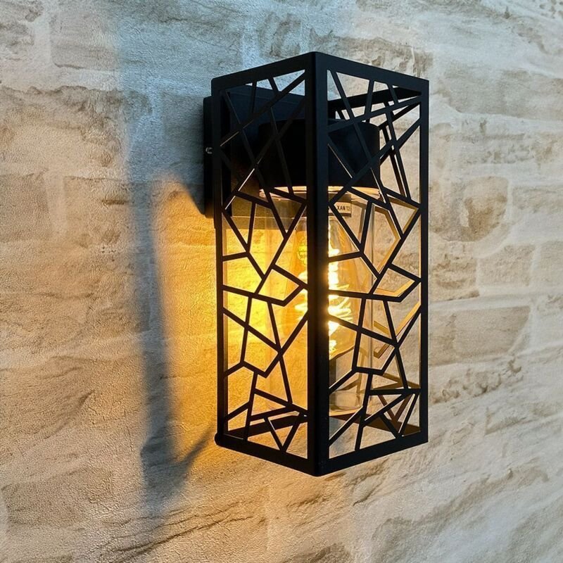 Arum Lighting - Mattschwarze Außenwandleuchte misato E27