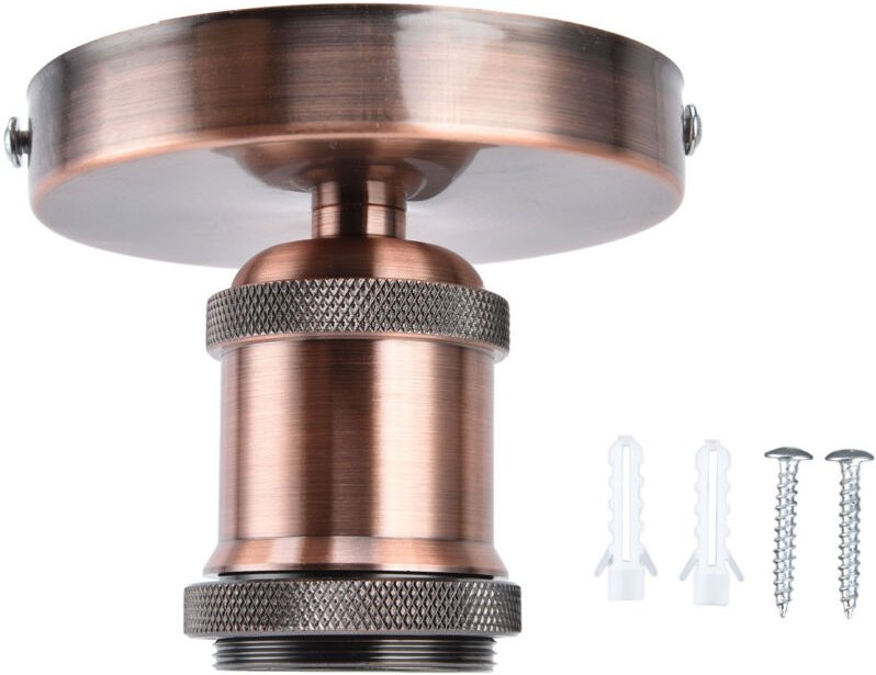 Eosnow Vintage E26 E27 LAMPE SCEIGE Deckenhalter mit Zubehör für Küchenschlafzimmer Wohnzimmer 100‑240vantique rot