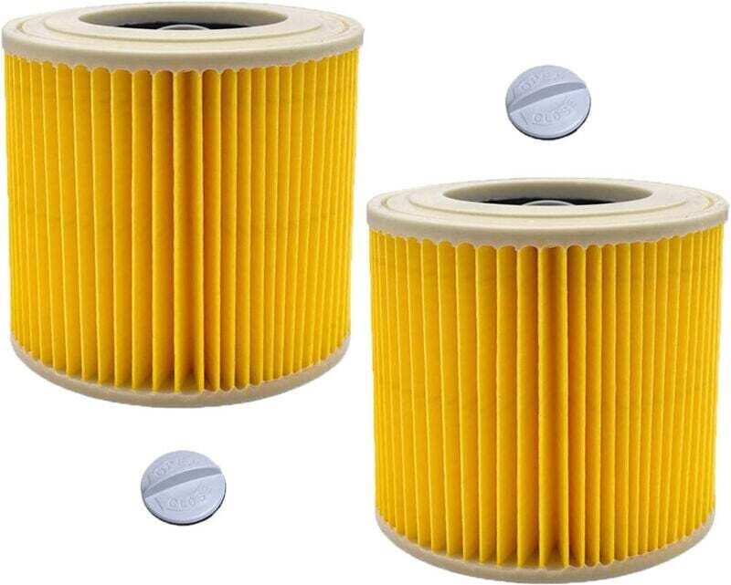Kartuschenfilter, 2er-Pack Kärcher Staubsaugerfilter, für Kärcher WD3 Premium, WD2, WD3, WD3P, MV2, MV3 - WD3 Filter - E...