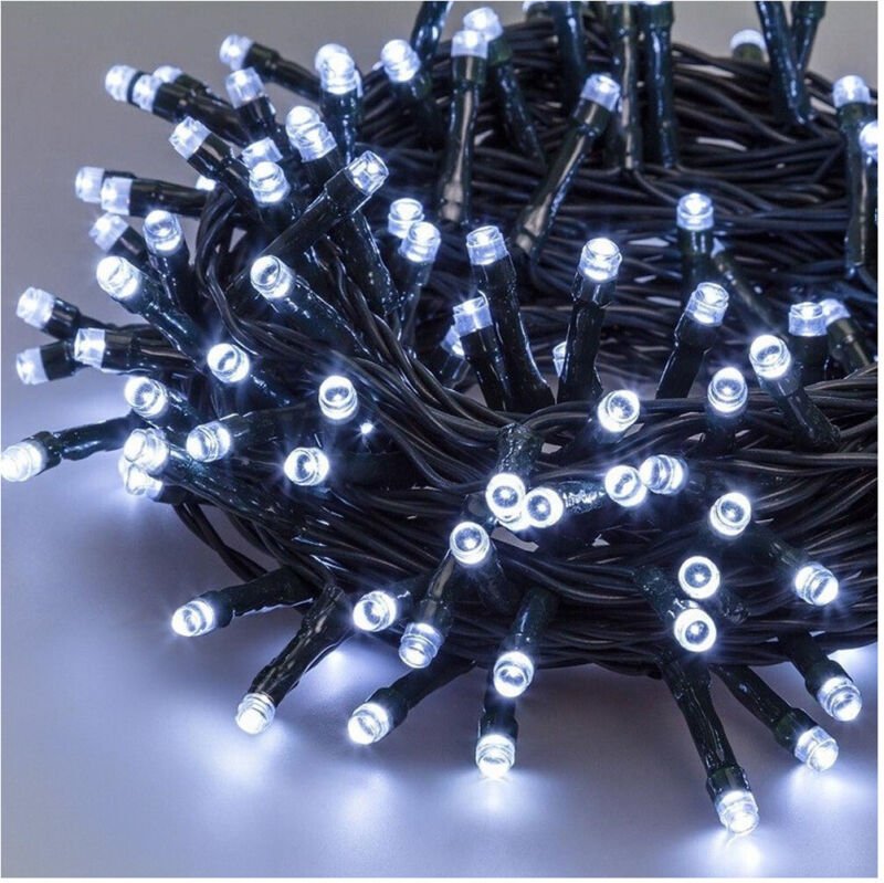 Trade Shop Traesio - Trade Shop - led lichterkette weihnachtslichter meter 240 led kaltweiss mit lichtspielen -