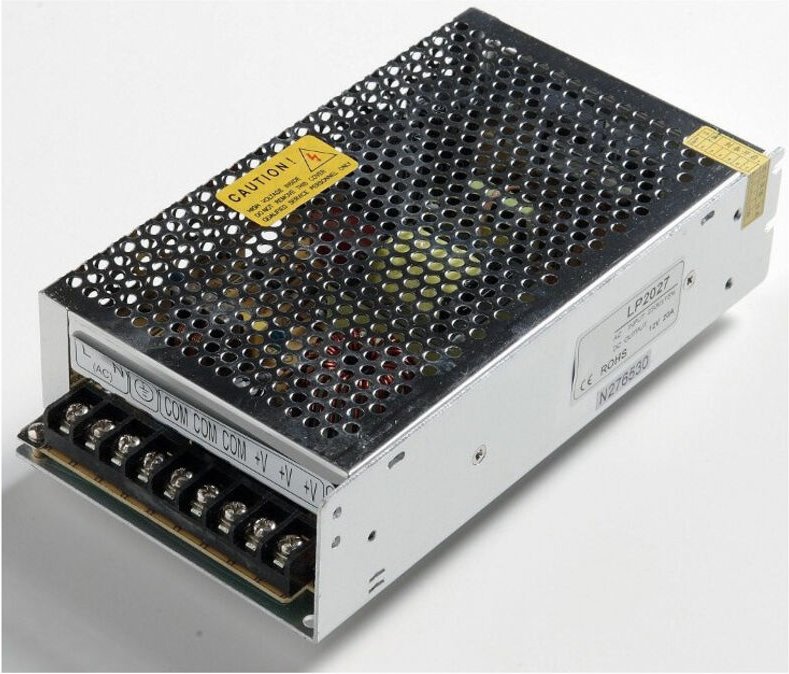 Trade Shop Traesio - Trade Shop - netzteiltransformator stabilisierter trimmer 220V 24V 5 a für led-streifen 5A -