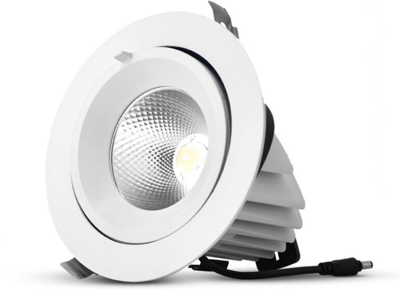 Einbauspot für Schneckenleuchte, neigbar BOUTICA ø130mm - 3000K Warmweiß - 20W