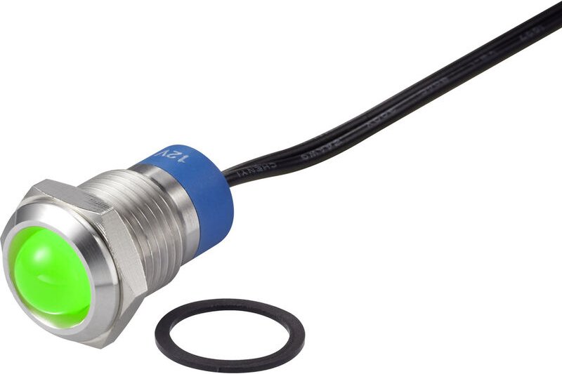 TC-7495228 LED-Lampe Grün 12 v dc/ac - Tru Components