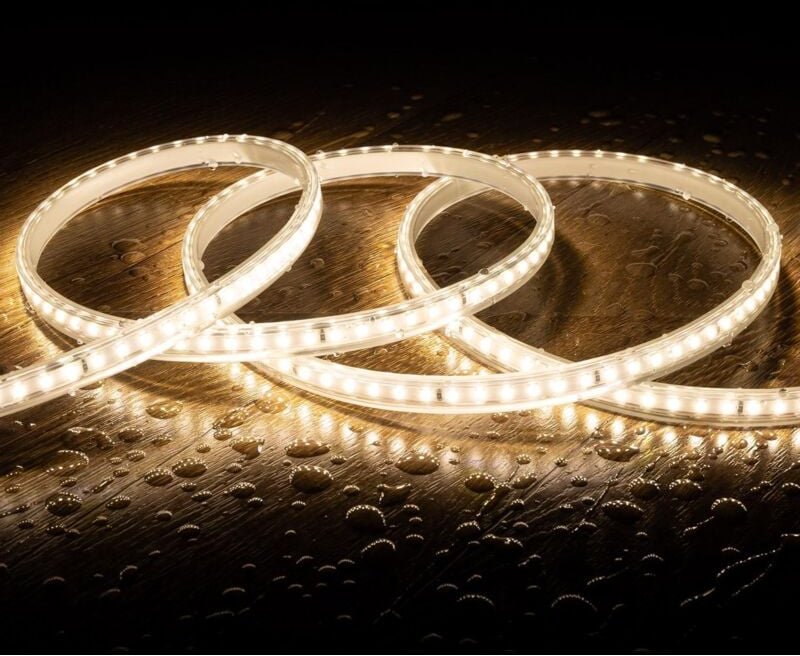 Thumbnail - Efectoled - LED-Streifen Dimmbar 220V smd 120 LED/m Warmweiß 7.5W/m 750lm/m Breite 12mm Schnitt 100cm IP65 nach Maß 2 m