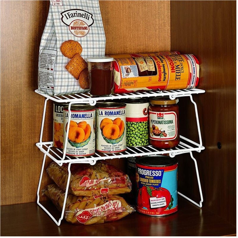 Trade Shop Traesio - Trade Shop - stapelbares platzsparendes regal küchenorganizer möbelschrank abnehmbar -