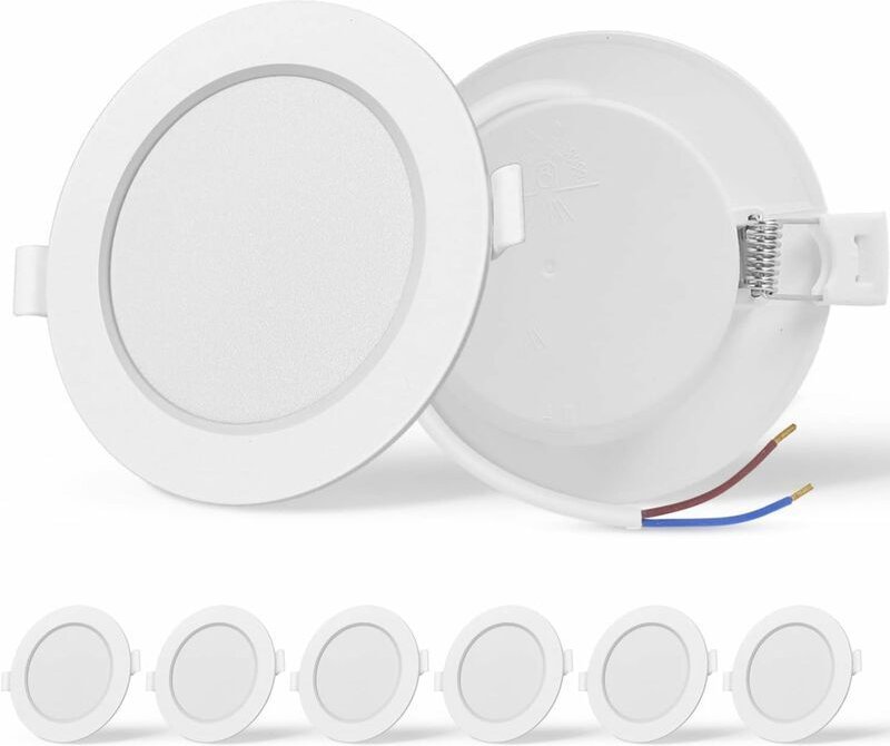 Thumbnail - 6er-Set LED-Einbaustrahler, hohe Helligkeit, 9 W (entspricht 72 W Glühlampe), 230 V Wechselstrom, neutralweißes Licht (4...