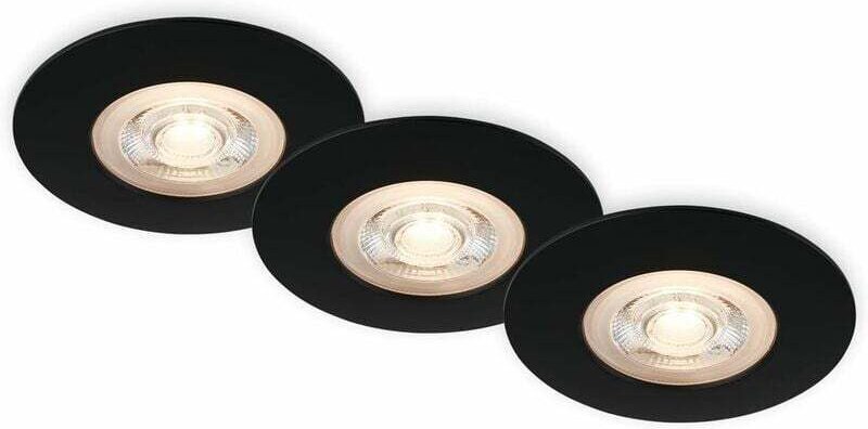 Set mit 3 LED-Einbauleuchten für die Decke, ultradünne Einbauleuchten, Badezimmer-Einbaustrahler, IP65 Badezimmer-Einbau...