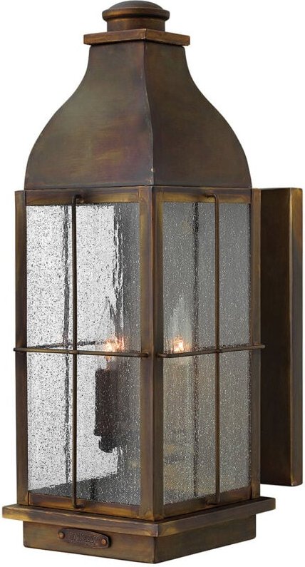 Elstead - Bingham - 3 Licht große Wandlaterne Licht im Freien Sienna IP44, E14