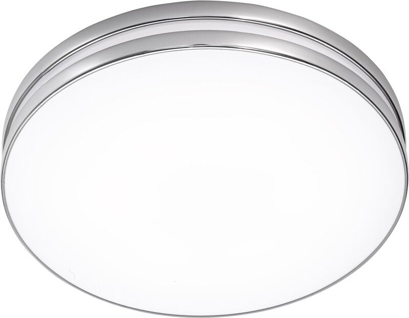 Trio - Schlichte led Badleuchte apart, Deckenleuchte Chrom, Acryl weiß, ø 41cm