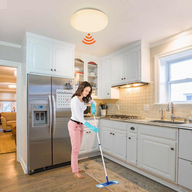 Randaco 12W LED Deckenleuchte mit Bewegungsmelder Wohnzimmerlampe Sensor Energiesparend