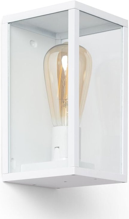 Wandleuchte Aussen Aluminium und Glas Atrium Weiß