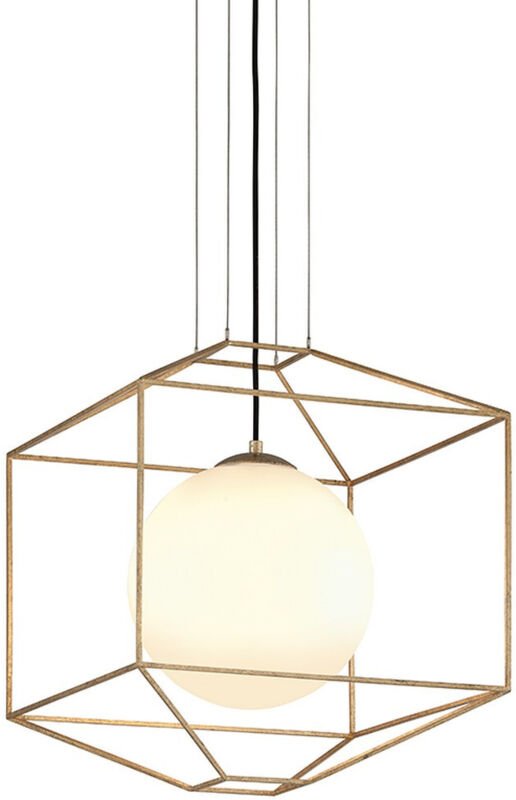 Silhouette 1 Pendelleuchte Blattgold, Glas