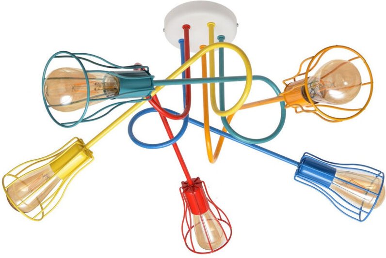 Helam - oxford Halbbündige Deckenleuchte mit mehreren Armen, mehrfarbig, 64 cm