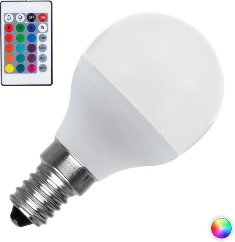 LED-Glühbirne Dimmbar E14 4.5W 450 lm G45 RGBW RGBW