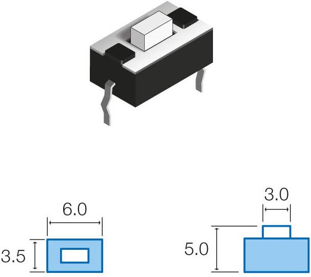 Taster 2polig Touch 2polig Bedruckte Taster Größen 3,5x6mm Taster 5mm