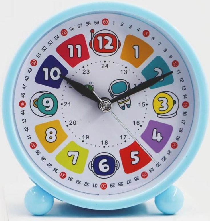 Kinderwecker Digital, Kinder Digital Wecker Ohne Ticken, Kinderwecker Ohne Ticken für Schulkinder Mädchen Jungen (Blau)