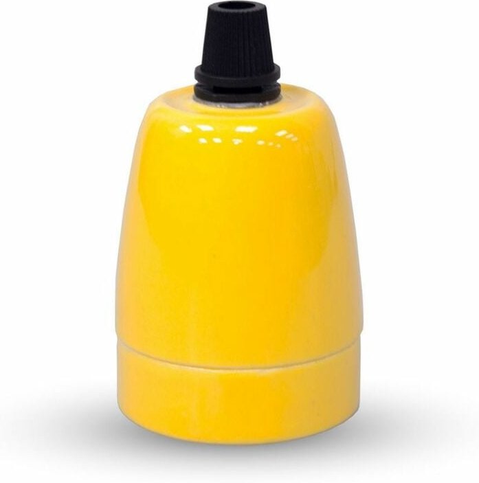 V-TAC E27 Porzellan-Lampenfassung (max. 60 W), Farbe Gelb