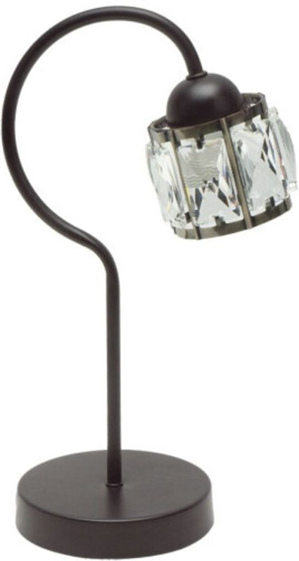 Edle Tischlampe 1xe14 braun/Leder 35x13x20 cm