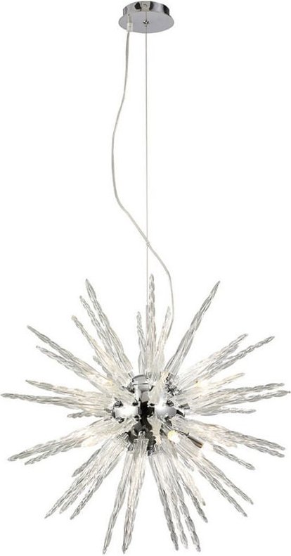 Inspired Tropez Pendelleuchte mit 8 Leuchten, G9, poliertes Chrom/Glas