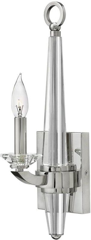 Ascher Hinkley 1 Light Wandleuchte Nickel poliert