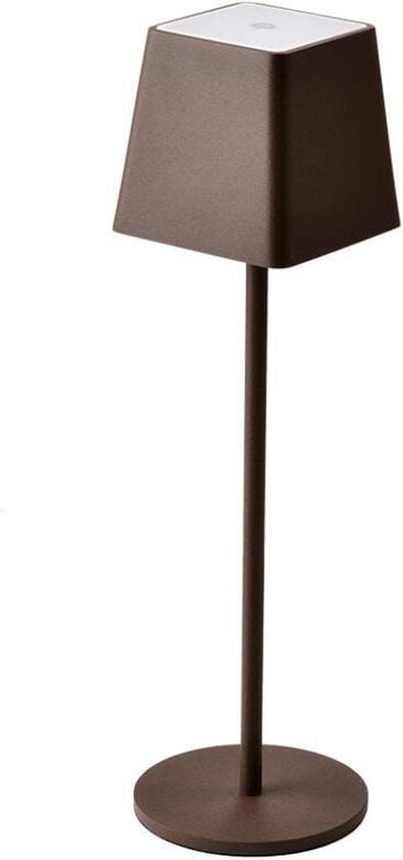 V-tac - 2W Corten led Tischleuchte Wiederaufladbar, Touch Dimmbar Warmweiß IP54